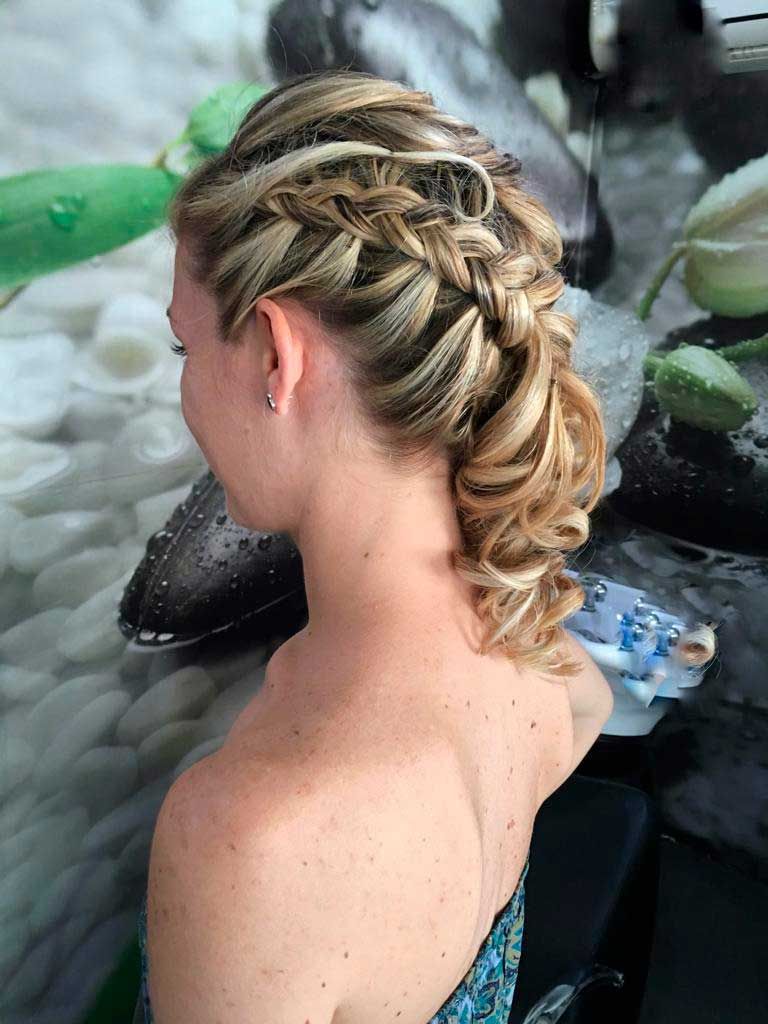 Peinado semirrecogido con trenza