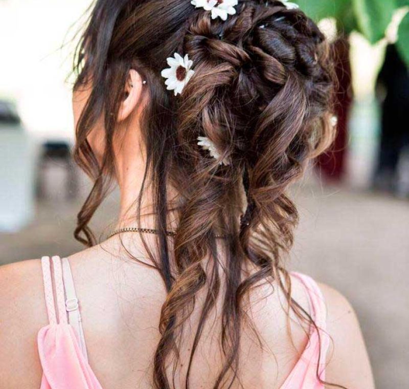 Peinado semirrecogido para evento