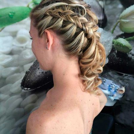 Peinado semirrecogido con trenza